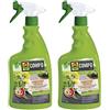 COMPO Erbicida Totale HERBISTOP Pronto Uso Giardino PFnPO, Per Piante Ornamentali, Contro Infestanti, Muschi e Alghe, 1 l (Confezione da 2)