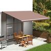 Annlera Tenda Da Sole 500x350 cm Da Balcone Estensibile Da Esterno Parasole Autoportante A Bracci Marrone