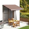 Annlera Tenda Da Sole 350x250 cm Da Balcone Estensibile Da Esterno Parasole Autoportante A Bracci Marrone