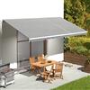 Annlera Tenda Da Sole 600x300 cm Da Balcone Estensibile Da Esterno Parasole Autoportante A Bracci Antracite E Bianco