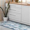 CREARREDA Tappeto cucina 120x50cm Blue Tropical vinile antiscivolo e lavabile Passatoia cucina in vinile, lavabile 100% made in Italy