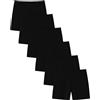 Adorel Pantaloncini Cotone Leggings Corti Pantaloni Estivi Bambina Pacco da 6 Nero 7-8 Anni (Dimensioni del Produttore 170)