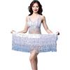 SamHeng Scarpa alla Gonna da Ballo di Danza di Pancia, Paillettes Tassel Pancia Danzante Danza Danza Cintura Latina Danza Latina Hula Hip sciarf Outfit Performance per Donne Ragazze
