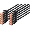Digitus DK-1644-005-BL-10 Cavo di Rete 0,5 m Cat6 S/FTP (S-STP), Confezione da 10, Nero