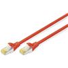 Digitus DK1644A100R Cavo Rete S-Ftp Cat.6A Doppia Schermatura Lsoh, 10 mt, Rosso, Cat-6A - 10 m, Cavo patch - S-FTP - LSZH
