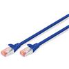 DIGITUS Cavo LAN Cat 6-10 m - Cavo di rete RJ45 - S/FTP schermato - Compatibile con Cat 6A e Cat 7 - Blu