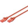 DIGITUS CAT 6 Cavo patch U-UTP, 10m, rete LAN DSL Cavo Ethernet DSL, LSZH, rame, AWG 26/7, rosso, Cat-6 - 10 m, Cavo patch - U-UTP - LSZH
