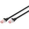 Digitus DK1644100BL Cavo Rete S-Ftp Cat.6 Doppia Schermatura Ls0H, 10 mt, Nero, Cat-6 - 10 m, Cavo patch - S-FTP - LSZH