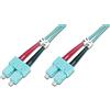 DIGITUS DK-2522-05/3 - Cavo In Fibra Ottica OM3 - 5 m - da ST a SC - Duplex - 1/10/40/100 Gbit/s - Cavo LAN In Fibra Ottica Multimodale MM - Tipo Di Fibra: 50/125 µ - Turchese (Aqua)