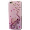 Keyihan Cover per iPhone SE 2020 e iPhone 7 e iPhone 8 Glitter Liquido Custodia Antiurto Trasparente Disegni Divertenti Brillantini Paillettes Case Rigida Morbida Paraurti (Elefanti e Amore)
