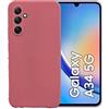KEJI Cover Custodia in TPU, Morbido Custodia Slim Anti Scivolo Custodia Protezione Posteriore Cover Antiurto per Samsung Galaxy A34 5G (ROSA)