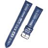 MUENShop XXL Cinturino in Pelle Coccodrillo Extra Lungo a Sgancio Rapido 18mm 19mm 20mm 21mm 22mm Nero Marrone Blu