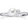 PHNIBIRD Anelli Donna in Argento Sterling 925 con Zirconi Perle Anello Regolabile di Perle D'acqua Dolce Gioielli Per Regalo Per Matrimonio