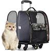 Lekespring Zaino per Cani Gatti Pieghevole,con Trolley Zaino Gatto,Portatile Trolley Cane Zaino,Trasportino Gatto con Ruote per Cani Piccoli Gatti Medi Fino 8 KG,per Viaggi Lunghi Corti, Camuffare