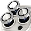 Oelrstfe Pellicola Fotocamera per iPhone 16 Pro/16 Pro Max,Posteriore Obiettivo Protezione Vetro Temperato,HD Trasparente Lente Schermo,Durezza 9H Anti-graffio Ultra Resistente Glitter Camera,Argento