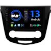 BXLIYER SXAUTO『Built-in DAB』Android 14 IPS Autoradio Per Nissan Qashqai J11 X-Trail Rouge (2014-2018) - Senza fili CarPlay/Android Auto - 4G+64G - Camera + MIC - Fast-boot Volante 360-CAM - 2 Din 9 Pollici