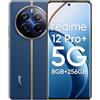 realme 12 Pro+ 5G Cellulare Android 8+256GB, 6,7 pollici Smartphone, 64MP Fotocamera, Sony IMX890 OIS, Qualcomm Snapdragon 7s Gen 2 5G, AMOLED Schermo curvo da 120Hz, Blu Sottomarino, senza adattatore