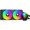 Jungle Leopard TK1 ARGB Water Cooling CPU Cooler,800-2000RPM ARGB PWM Fans,for Intel LGA115X/1200/1700/1366/2011/2066,for AMD:FM2/FM2+/AM3/AM3+/AM4/AM5 (240BK)