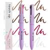 Dynaeuty Penna Make Up 4 in 1, All in One Penna di Trucco Occhio,Rossetto, Eyeliner, Matita per Sopracciglia, Evidenziatore, Matita Trucco Multifunzione Impermeabile a Lunga Durata #B