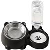 Generisch Set di ciotole per acqua, doppie per cani e gatti con distributore d'acqua, dispenser per cibo per animali domestici, mangiatoia