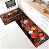 SHUAIG Tappeto da cucina antiscivolo Set di tappetini da cucina antiscivolo lavabile Adatto per camera dei bambini, porta, all'aperto, cucina, atrio. (43 * 150+43 * 75cm, Style K)