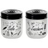 MAURY'S IL NUMERO UNO DEL RISPARMIO Maury's Barattoli In Vetro Opaco Candy, Con Barattolo per Zucchero, Sale e Caffè, Design Trasparente con Tappo Nero, Capienza 660 ml e Altezza da 15 cm (3)