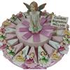 Sindy Bomboniere Torta bomboniere Battesimo Comunione Calamite Fatine Colorate Miste + Centrale Fata Confetti e Biglietti Inclusi (20 fette) ULT