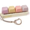 Onperpoe Tastiera fidget toy per adulti tastiera pastello, portachiavi divertente colorato fidget tastiera, clicker, interruttore meccanico, riduzione dello stress, portachiavi da uomo