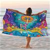 Generic Telo mare colorato retrò a forma di fungo, design psichedelico, in microfibra, ad asciugatura rapida, assorbente, senza sabbia, leggero, ideale per vacanze, piscina, campeggio, viaggi, essenziali, 188