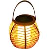Generic Lampade a sospensione per esterni Luci solari in rattan | Luci solari naturali resistenti alle intemperie - Lanterna in rattan Lanterna solare portatile ecologica resistente alle intemperie