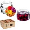 KADAX Piccoli barattoli per conserve da 250 ml, vasetti per marmellata con coperchio, ermetici da regalare, mini barattoli per miele e spezie (peperoni, 50 pezzi)