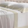 Lisola Set Completo Lenzuola Una Piazza e Mezza, Cotone e Raso, 1 Lenzuolo da Sopra 180x290cm + Lenzuolo da Sotto 120x200x30cm + 1 Federa 80x50cm, Made in Italy, Modello: Diamante, Corda