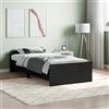 Gecheer Struttura Letto Singolo Moderno in Legno Multistrato Nero, Con Testiera e Pediera, 90x190 cm, Letto Con Doghe