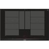 Siemens EX875LYV1E Piano Cottura da Incasso Induzione 80 cm 4 Fuochi iQ700 Vetroceramica Nero - Dual lightSlider - Home Connect - fryingSensor - 2 zone flexInduction - 17 livelli - PowerBoost - powerMove Plus - flexMotion - quickStart - reStart - Limitato