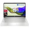 HP Laptop 15s-eq2018sl, AMD Ryzen 7-5700U, RAM 16GB DDR4, SSD 512 GB, AMD Radeon Integrated, Display 15,6" FHD, Antiriflesso, Ultraslim, Wi-Fi, Lettore di Schede, Windows 11, Argento