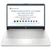 HP Laptop 14s-dq3000sl, Intel Celeron N4500, RAM4GB DDR4, SSD 128GB, Scheda Intel UHD, Display 14" FHD, SVA, Antiriflesso, Wi-Fi, Bluetooth 4.2, Win11S, Microsoft 365 Personal 12 mesi incluso, Argento