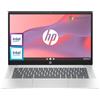 HP Chromebook 14a-nf0004sl, Intel N100, 4GB RAM LPDDR5, 64GB eMMC, Display 14" FHD IPS 300 Nits, Antiriflesso, Micro-edge, Grafica Intel UHD, 720p Privacy Cam TNR, ChromeOS, Argento
