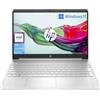 HP Laptop 15s-fq3002sl, Intel Celeron N4500, RAM 8 GB, SSD 128 GB, Grafica Intel UHD, Schermo 15.6" FHD SVA, Ultraslim, Webcam, Lettore Micro SD/SD, USB-C, Windows 11S, Argento