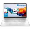 HP Laptop 17-cn2005sl, Intel Core i5-1235U, RAM 8GB DDR4, SSD 512 GB, Intel Iris Xe, Display 17.3" FHD IPS 300 Nits, Antiriflesso, Privacy Camera 720p TNR, Lettore Schede SD, Windows 11, Argento