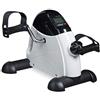 Relaxdays Mini Cyclette da Casa o Ufficio per Allenamento di Braccia e Gambe, per Anziani, HLP: 30X35X41 cm, Bianco/Nero Unisex Adulto, 1 pz