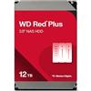 Western Digital WD Red Plus 12TB NAS Hard Disk Interno 3,5 - 7200 RPM Classe, SATA 6Gb/s, CMR, 512MB Cache