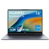 HUAWEI MateBook D16 Laptop, Display FullView da 16 Pollici, Processore Intel Core i5, 16GB RAM, 512GB SSD, Windows 11 Home, Peso di 1.68 kg, Grigio Spaziale
