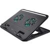 Trust Cyclone Supporto per Laptop, con 2 Ventole di Raffreddamento