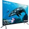 Cecotec Televisore QLED 75 Smart TV Serie V2 VQU20075, 4K UHD, Android TV 11, Frameless, Assistente vocale Google e Chromecast, Dolby Vision & Atmos, HDR10, HBBTV, 2023.