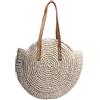 LUI SUI Borsa di paglia Rotonda Estate Beach Tote Bag Vacanze Borsa a tracolla