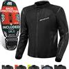 SHIMA RUSH Giacca Moto Uomo con Protezioni Estiva | AIRFORCE Paraschiena | Giacchetta da Moto Impermeabile 4 Stagioni Tuta Pantaloni Touring (Nero, Uomo, Giubbotto, Taglia 4XL)