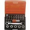 BAHCO Set di inserti e bussole piccole da 1/4 per viti a taglio, Phillips