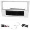tomzz Audio 2439-091 Set copertura radio compatibile con Opel Corsa D Astra H Zafira B opaco-cromo con adattatore quadlock ISO Fakra adattatore antenna fantasma alimentazione DIN ISO staffa di rila...