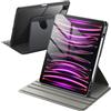 JETech Custodia Rotante per iPad Pro 12,9 Pollici (2022/2021/2020/2018) con Portapenne, Protezione con Rotazione a 360 Gradi Supporto Cover Chiaro Retro, Auto Svegliati/Sonno (Grigio Siderale)