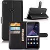 Compatibile con HUAWEI P8 LITE 2017 PRA-LA1 PRA-LX2 PRA-LX1 PRA-LX3 Custodia COVER case STAND FLIP LIBRO GEL silicone tpu protezione magnetica PORTAFOGLIO eco pelle porta carte (Nero)